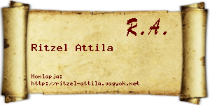 Ritzel Attila névjegykártya