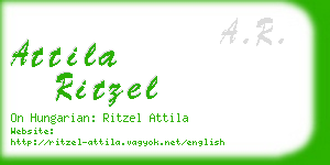 attila ritzel business card